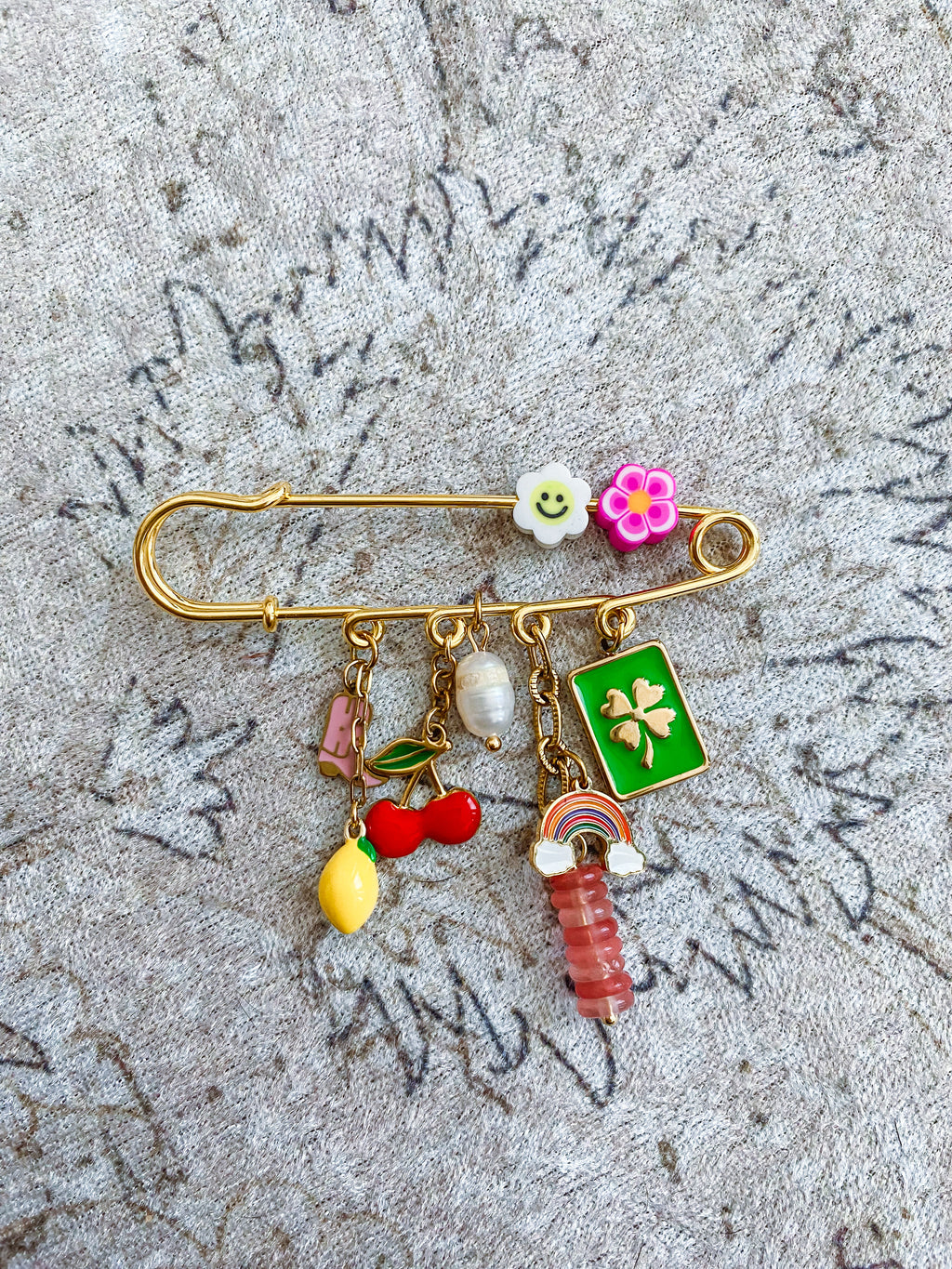 Broche en acier inoxydable Doré coloré