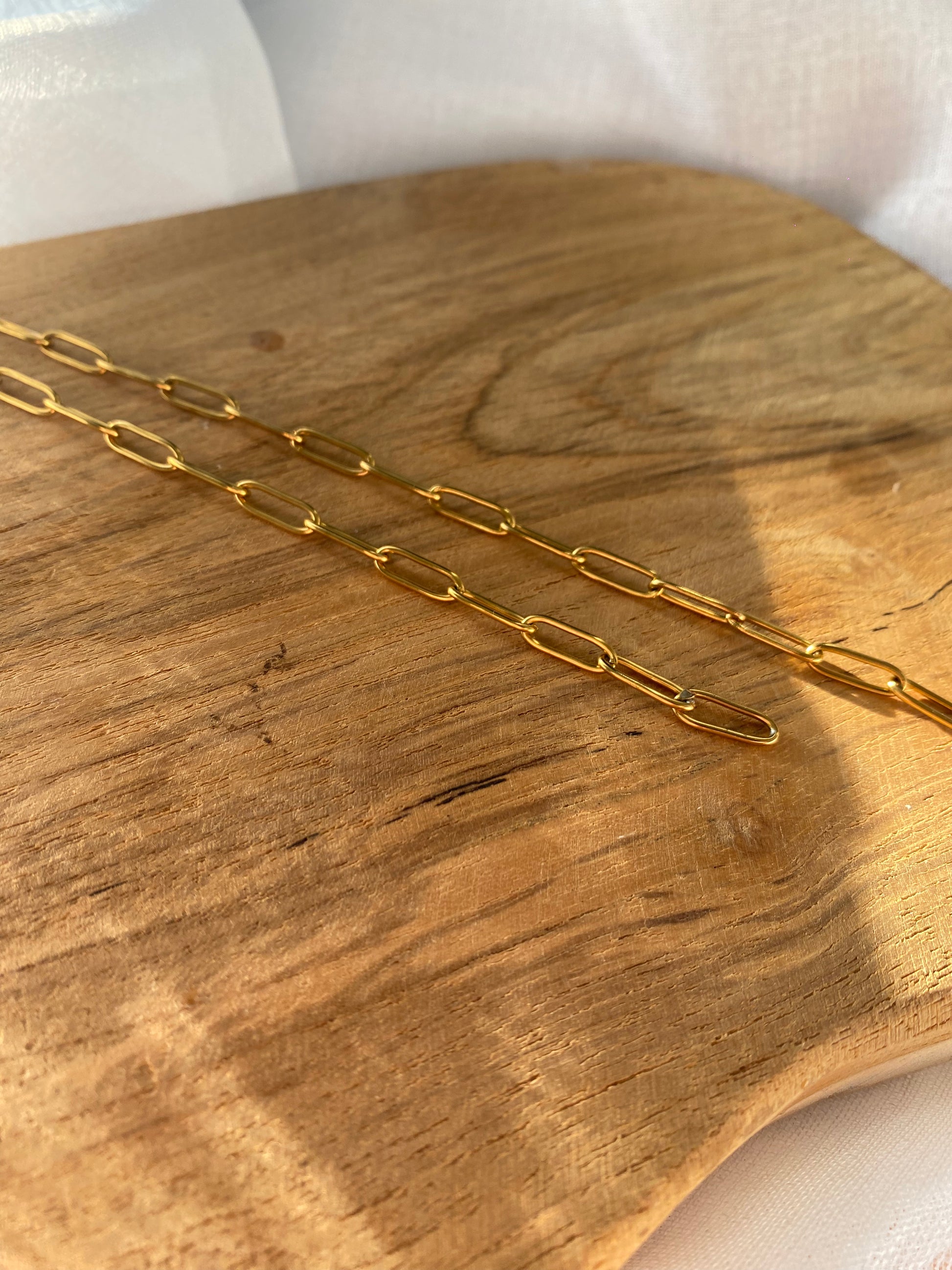 Maille en acier inoxydable doré fine