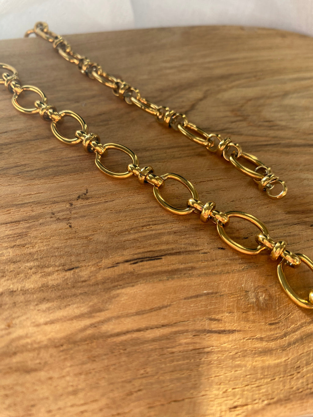 Maille en acier inoxydable doré