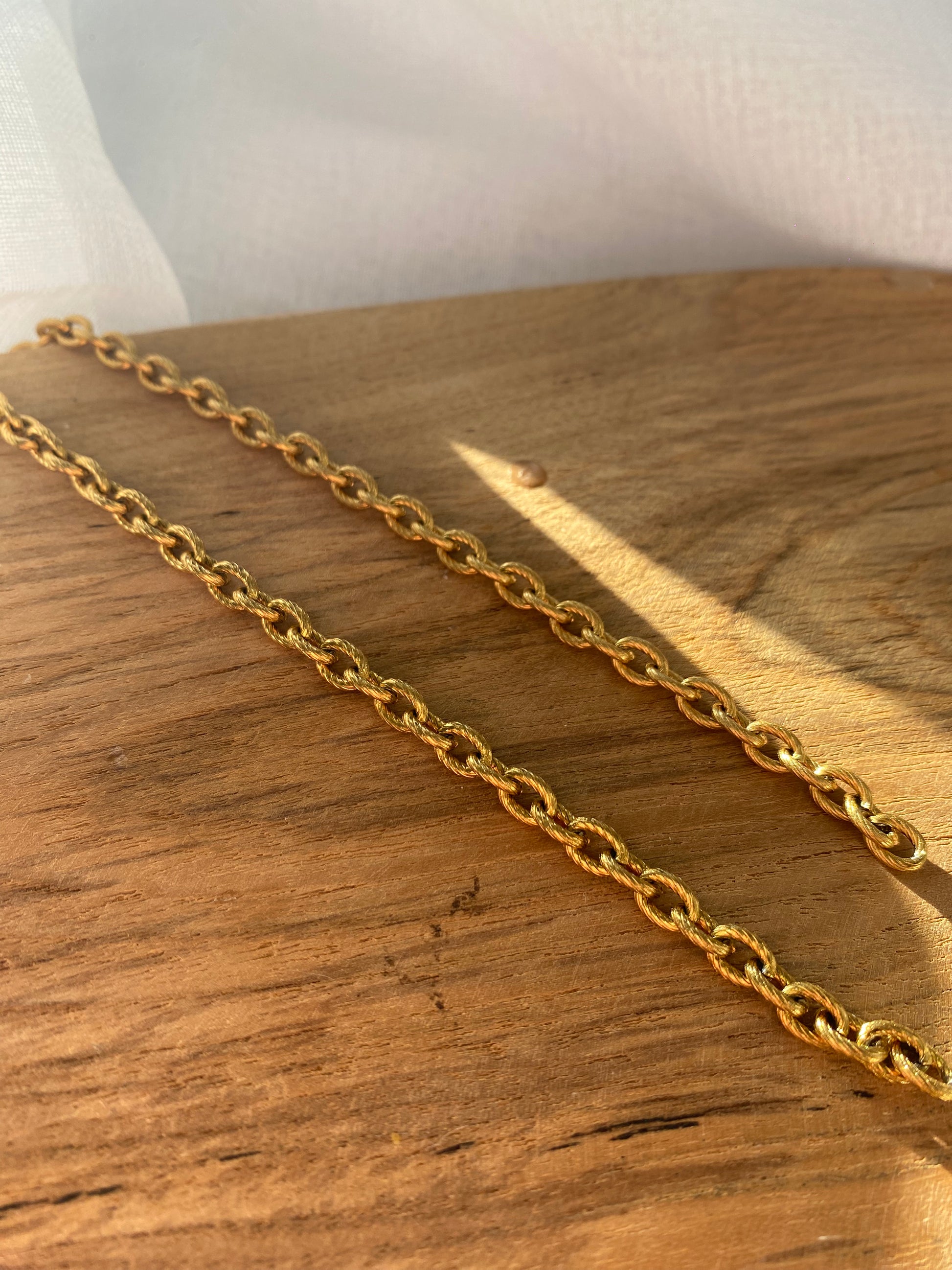 Maille en acier inoxydable doré fine