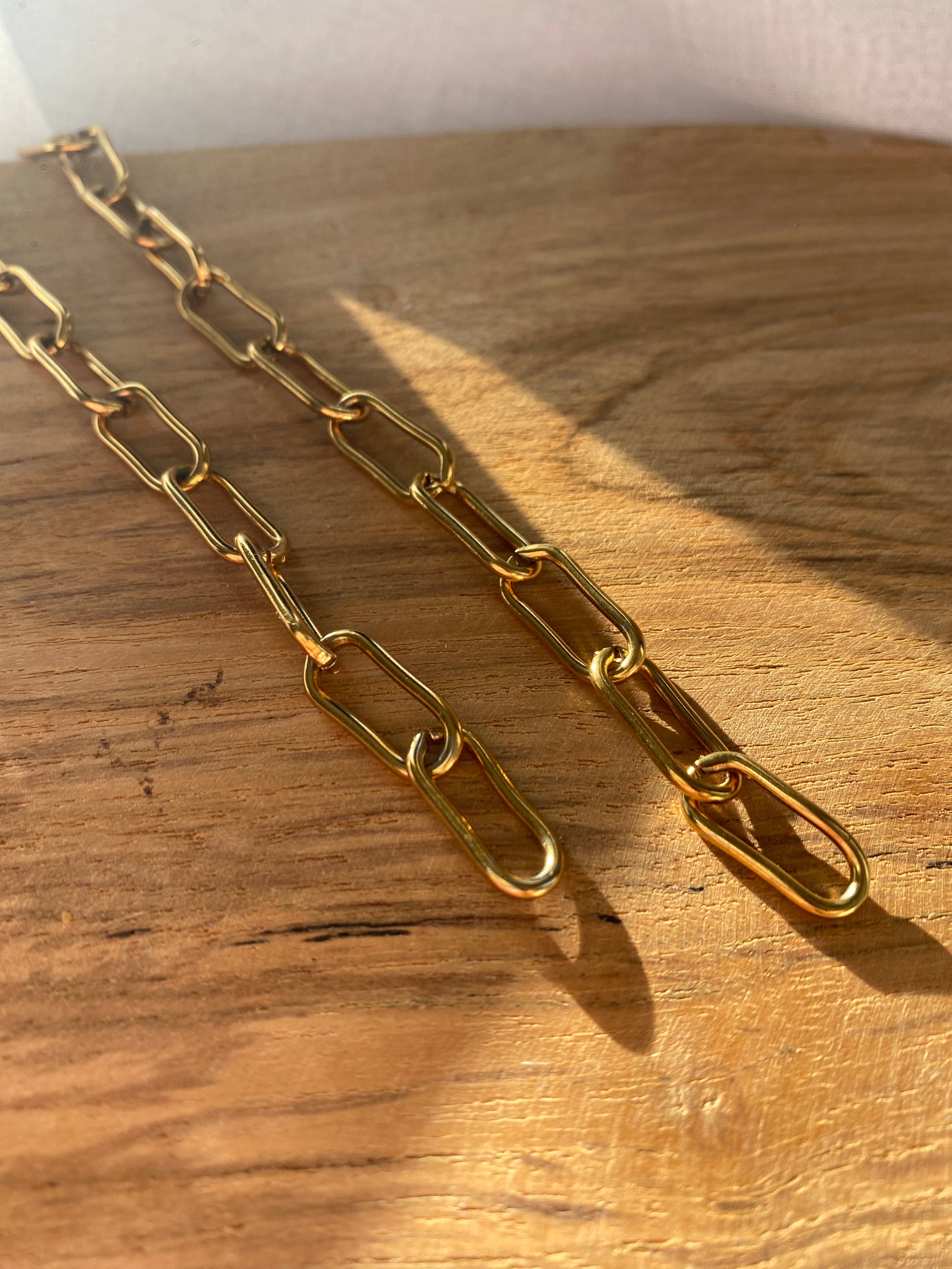 Maille en acier inoxydable doré arrondie