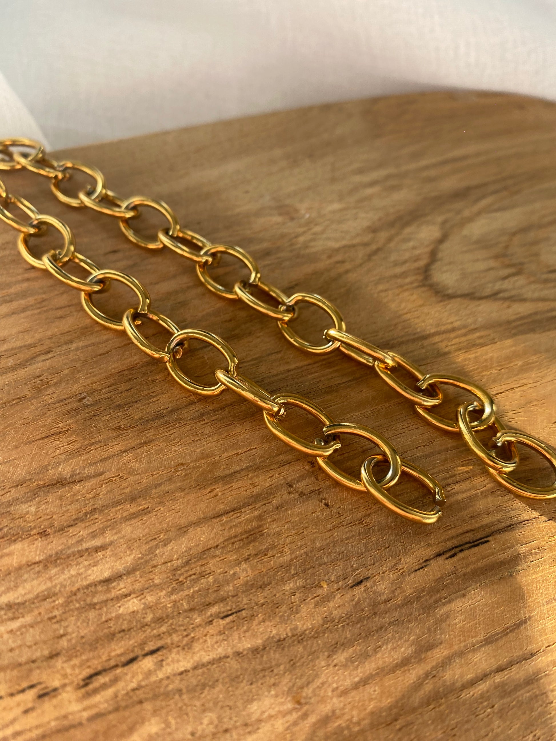 Maille en acier inoxydable doré anneau rond