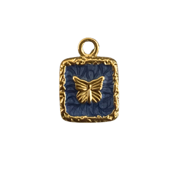 Médaillon Carré Papillon